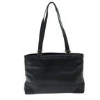CELINE Tote Bag Leather Black 12677
