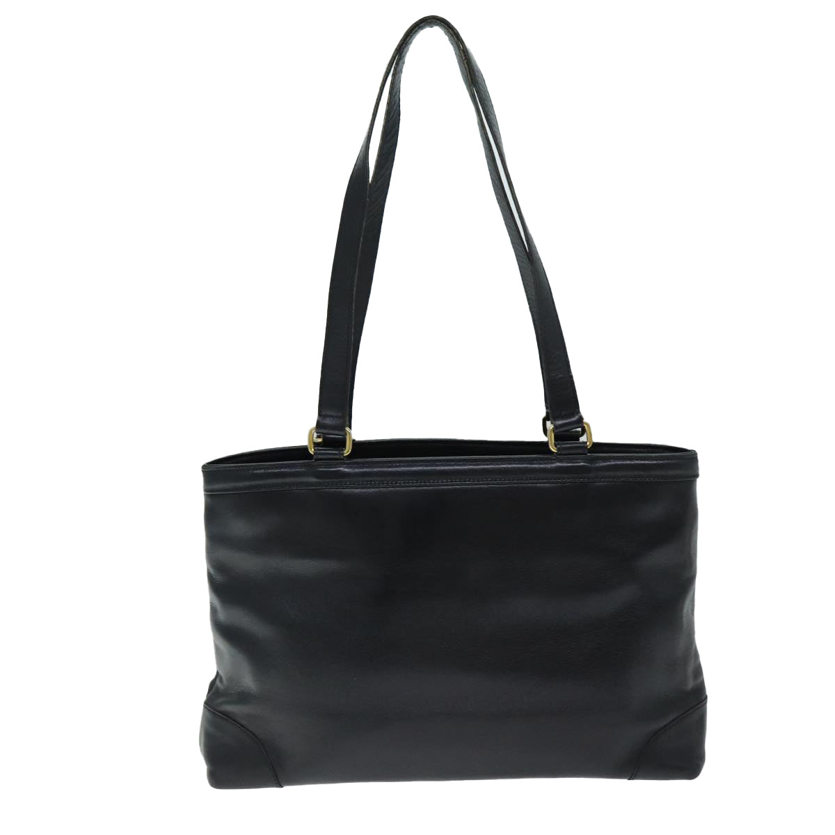 CELINE Tote Bag Leather Black 12677
