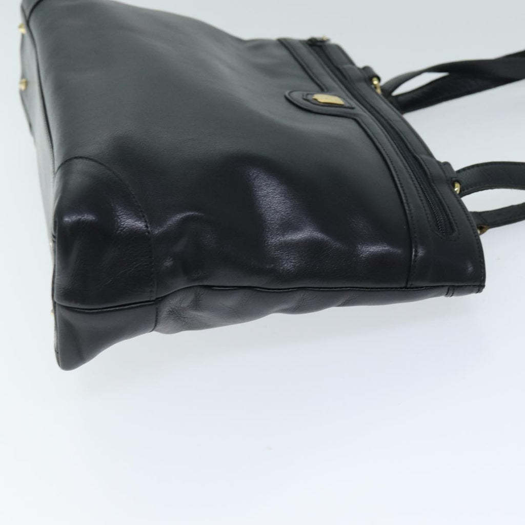 CELINE Tote Bag Leather Black 12677