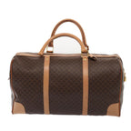 CELINE Macadam Canvas Boston Bag PVC Leather 3Set Brown Beige 12691