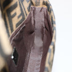 FENDI Zucca Canvas Mini Mamma Baguette Hand Bag Black Brownyk12709