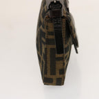 FENDI Zucca Canvas Mini Mamma Baguette Hand Bag Black Brownyk12709