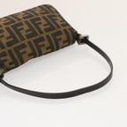 FENDI Zucca Canvas Mini Mamma Baguette Hand Bag Black Brownyk12709