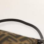 FENDI Zucca Canvas Mini Mamma Baguette Hand Bag Black Brownyk12709