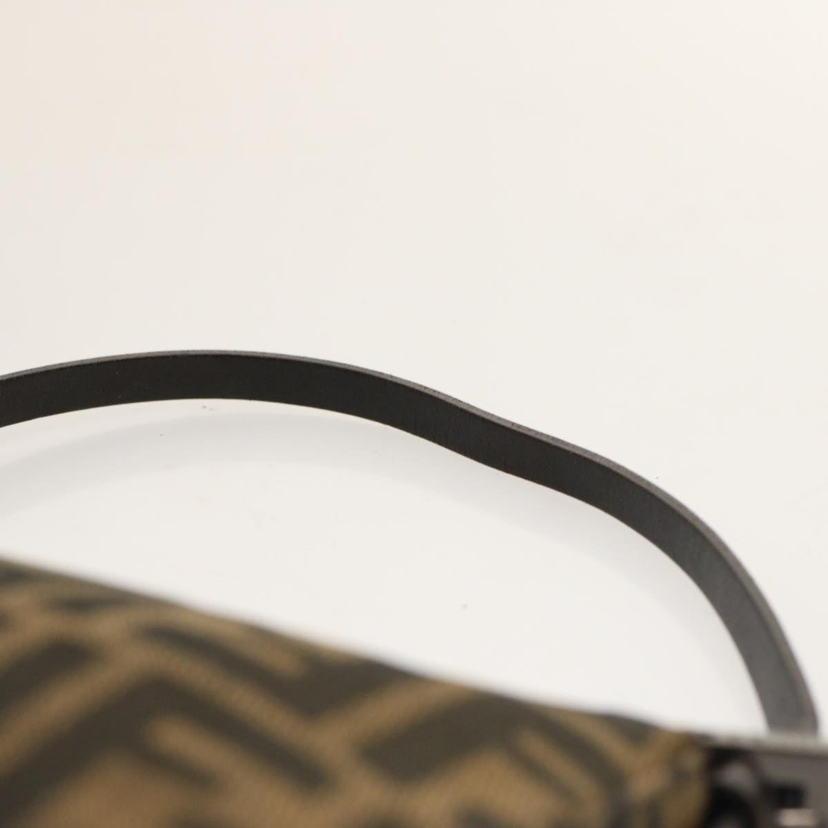 FENDI Zucca Canvas Mini Mamma Baguette Hand Bag Black Brownyk12709