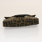 FENDI Zucca Canvas Mini Mamma Baguette Hand Bag Black Brownyk12709