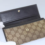 FENDI Gucci GG Canvas Wallet Leather 4Set Black Beige whiteyk12710