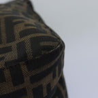 FENDI Zucca Canvas Mamma Baguette Shoulder Bag Black Brownyk12785
