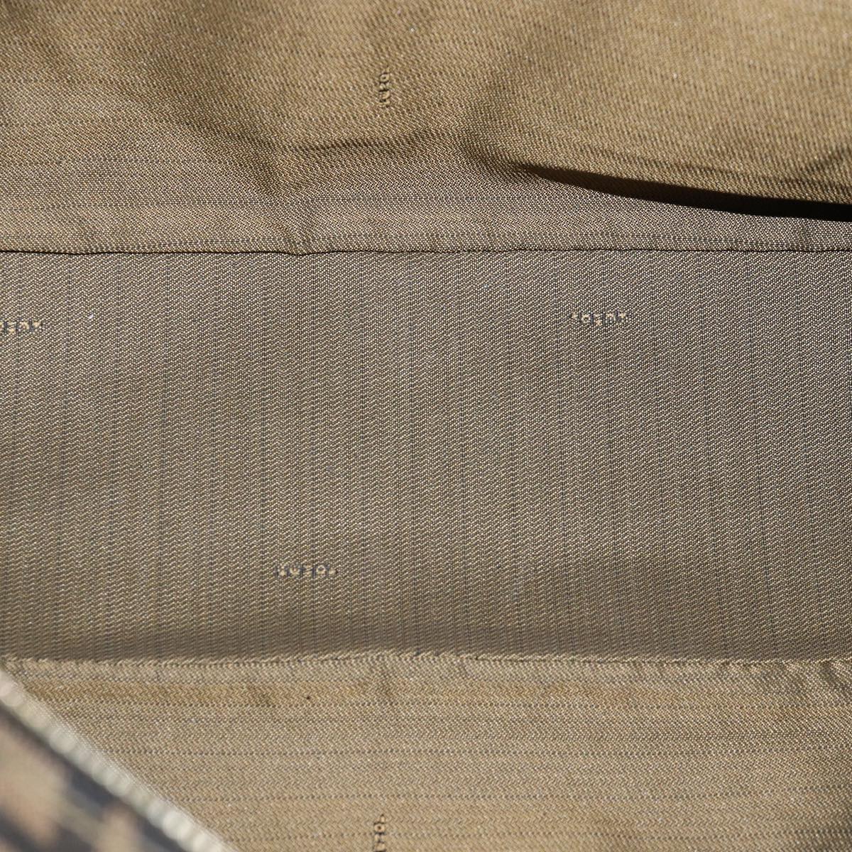 FENDI Zucca Canvas Hand Bag Black Brownyk12795