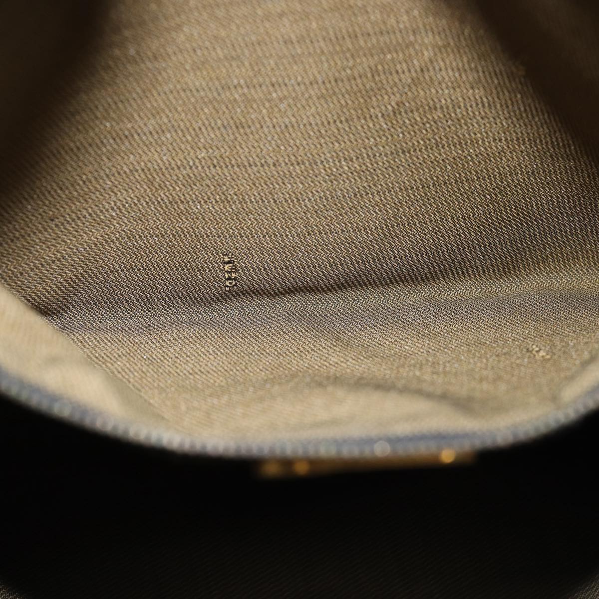 FENDI Zucca Canvas Hand Bag Black Brownyk12795