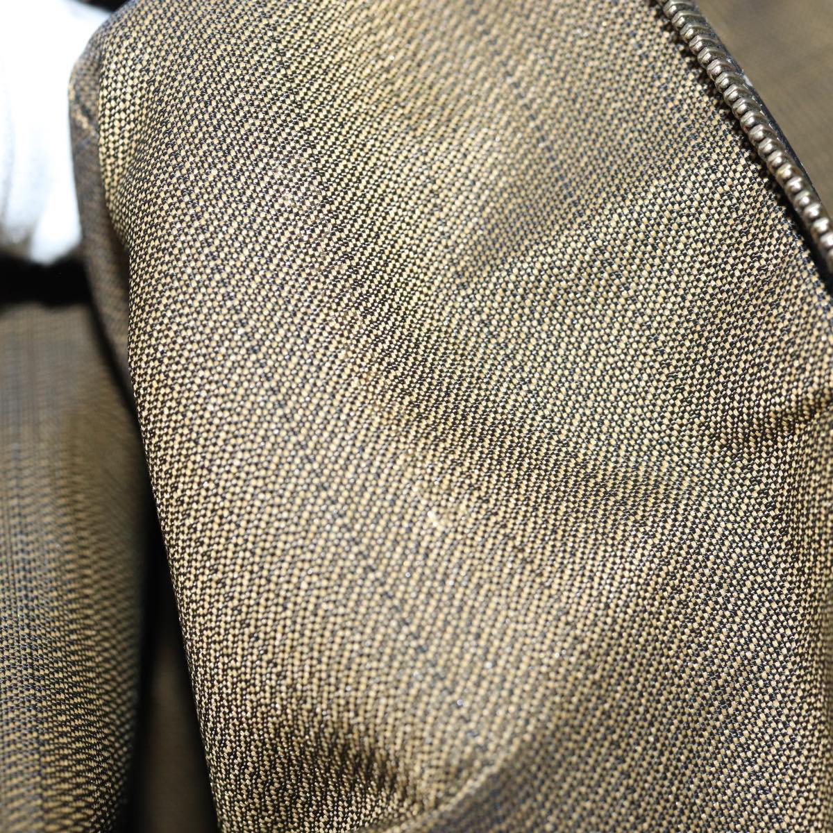 FENDI Zucca Canvas Hand Bag Black Brownyk12795