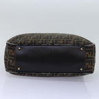 FENDI Zucca Canvas Hand Bag Black Brownyk12795
