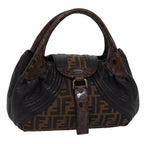 FENDI Zucca Canvas Spy bag Hand Bag Brown Blackyk12800