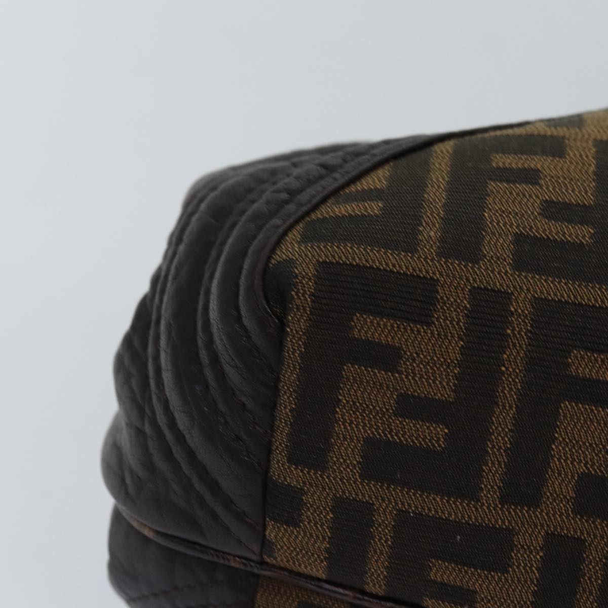 FENDI Zucca Canvas Spy bag Hand Bag Brown Blackyk12800