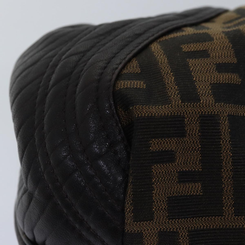 FENDI Zucca Canvas Spy bag Hand Bag Brown Blackyk12800