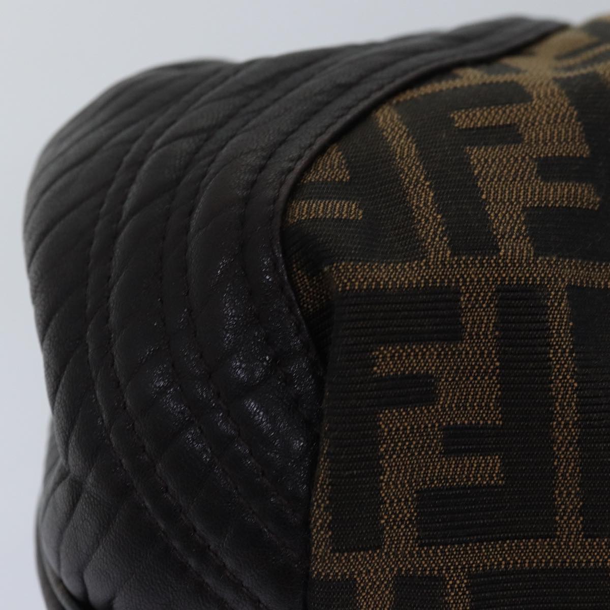 FENDI Zucca Canvas Spy bag Hand Bag Brown Blackyk12800