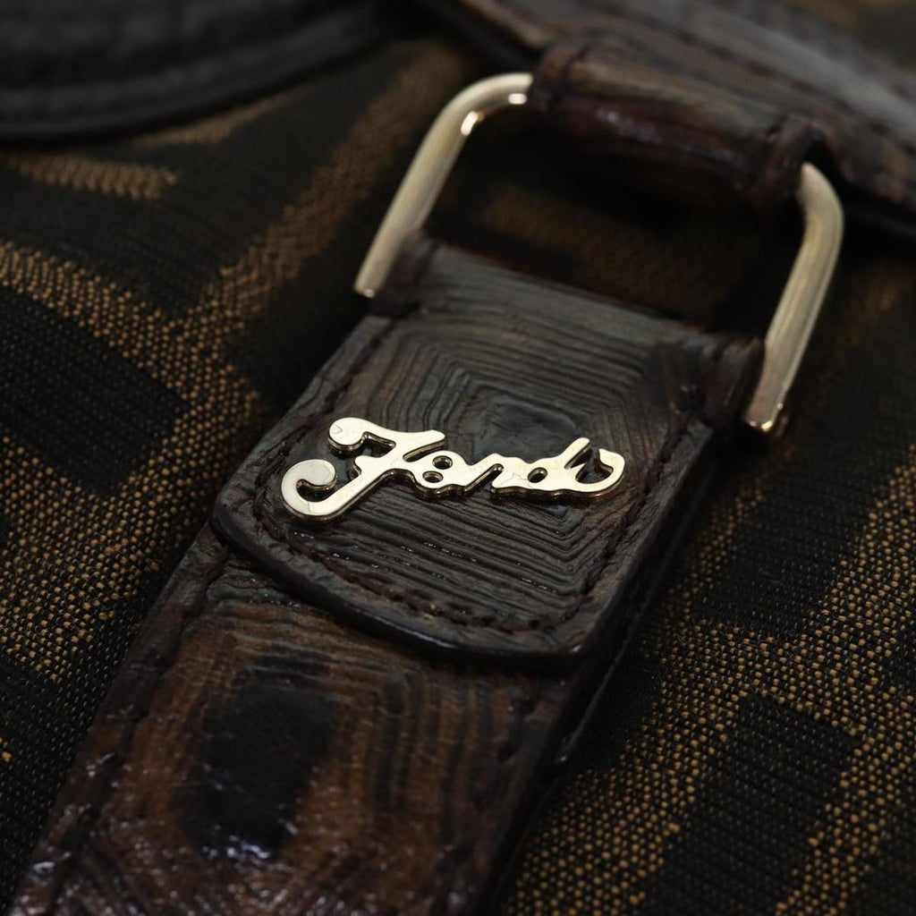 FENDI Zucca Canvas Spy bag Hand Bag Brown Blackyk12800