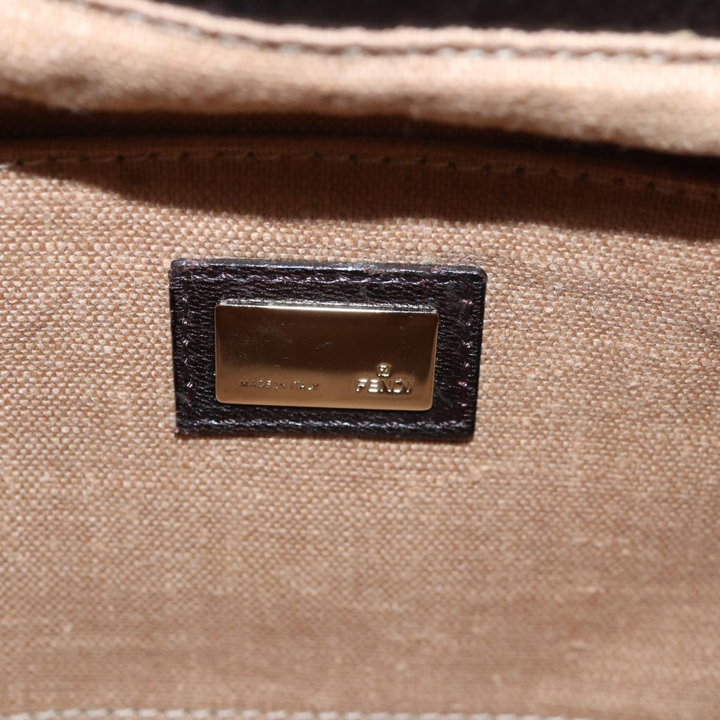 FENDI Zucca Canvas Spy bag Hand Bag Brown Blackyk12800