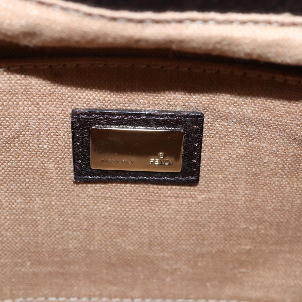 FENDI Zucca Canvas Spy bag Hand Bag Brown Blackyk12800