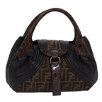 FENDI Zucca Canvas Spy bag Hand Bag Brown Blackyk12800