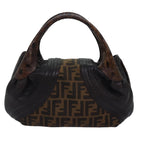 FENDI Zucca Canvas Spy bag Hand Bag Brown Blackyk12800