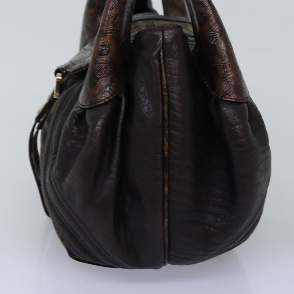 FENDI Zucca Canvas Spy bag Hand Bag Brown Blackyk12800