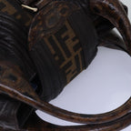 FENDI Zucca Canvas Spy bag Hand Bag Brown Blackyk12800