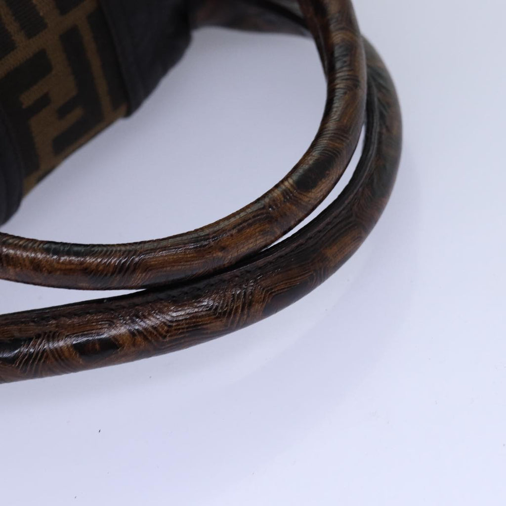 FENDI Zucca Canvas Spy bag Hand Bag Brown Blackyk12800