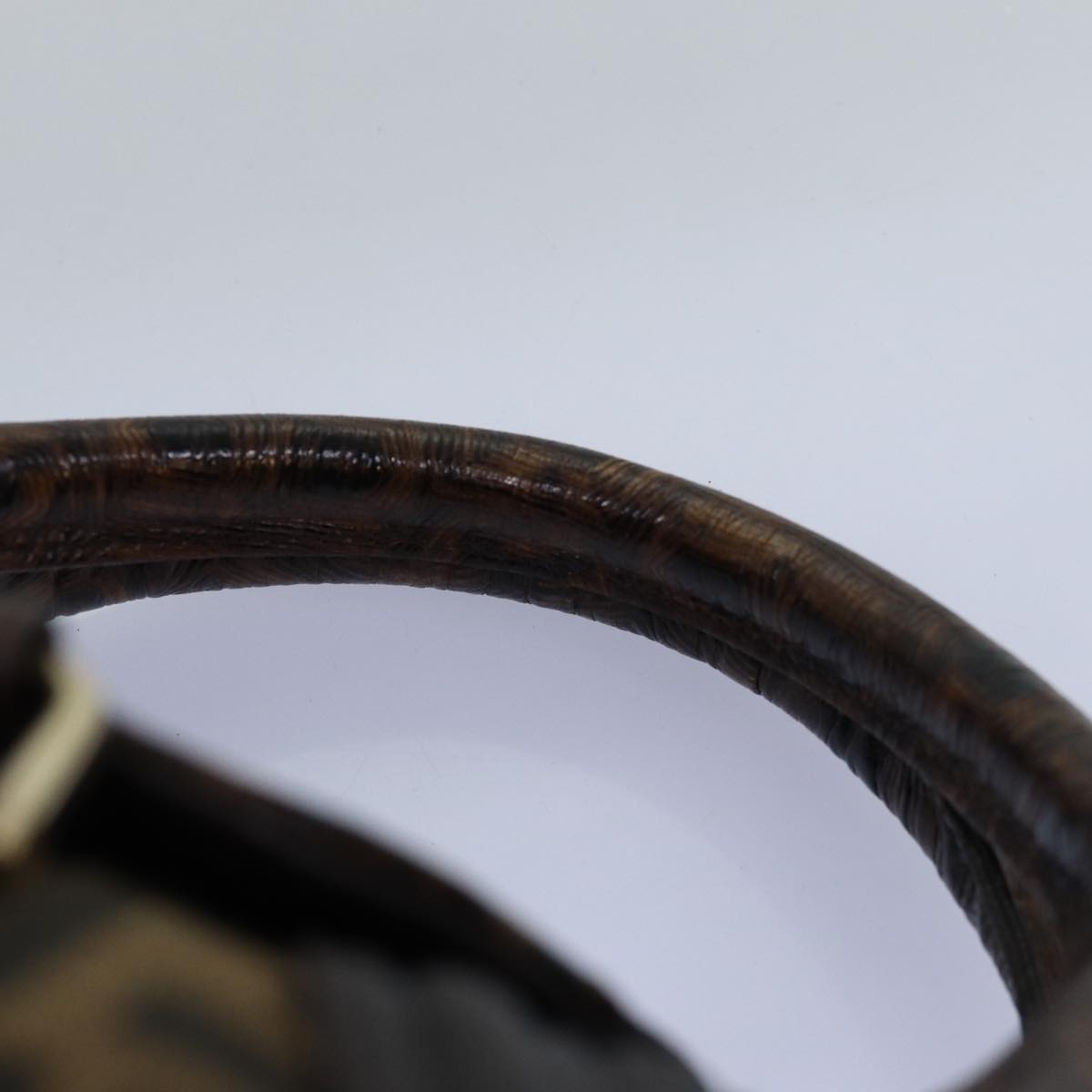 FENDI Zucca Canvas Spy bag Hand Bag Brown Blackyk12800