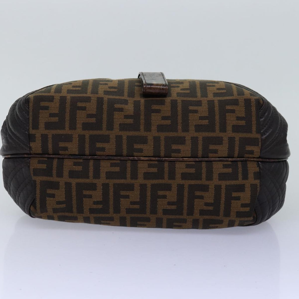 FENDI Zucca Canvas Spy bag Hand Bag Brown Blackyk12800