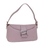 FENDI Mamma Baguette Shoulder Bag Leather Pinkyk12859A