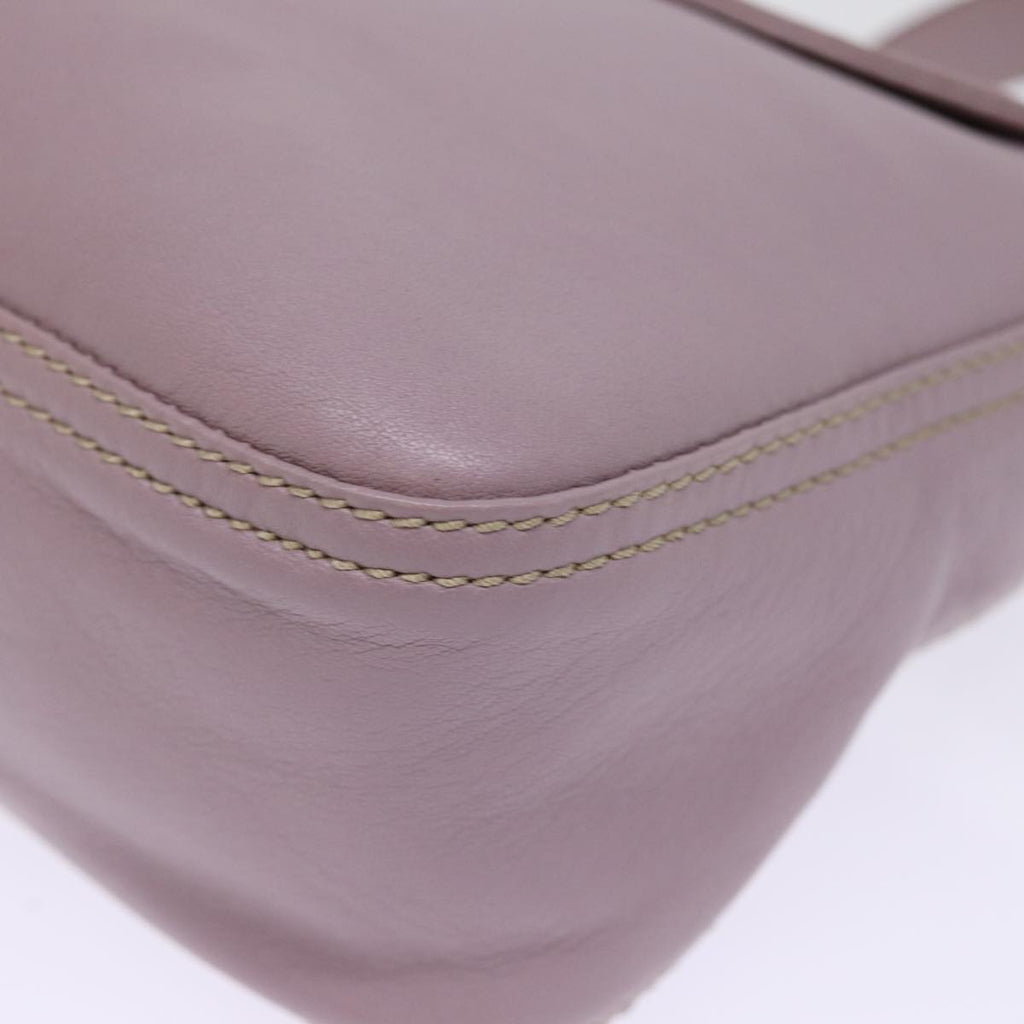 FENDI Mamma Baguette Shoulder Bag Leather Pinkyk12859A