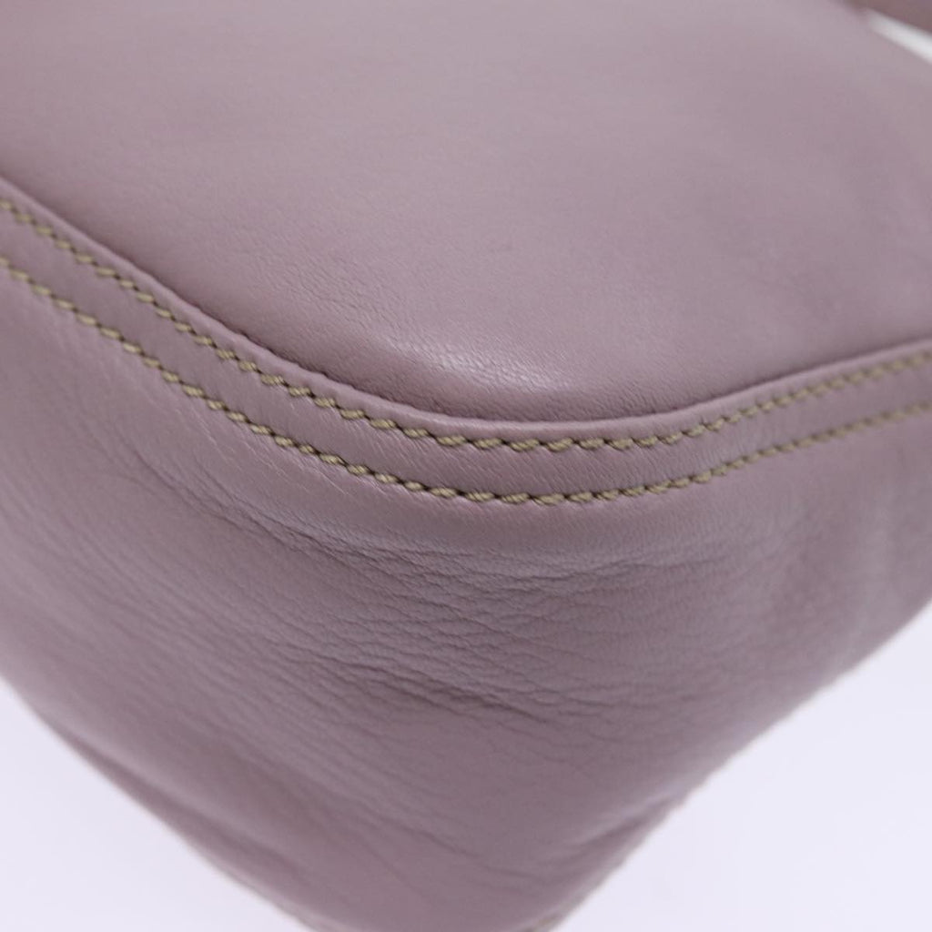 FENDI Mamma Baguette Shoulder Bag Leather Pinkyk12859A