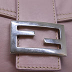 FENDI Mamma Baguette Shoulder Bag Leather Pinkyk12859A