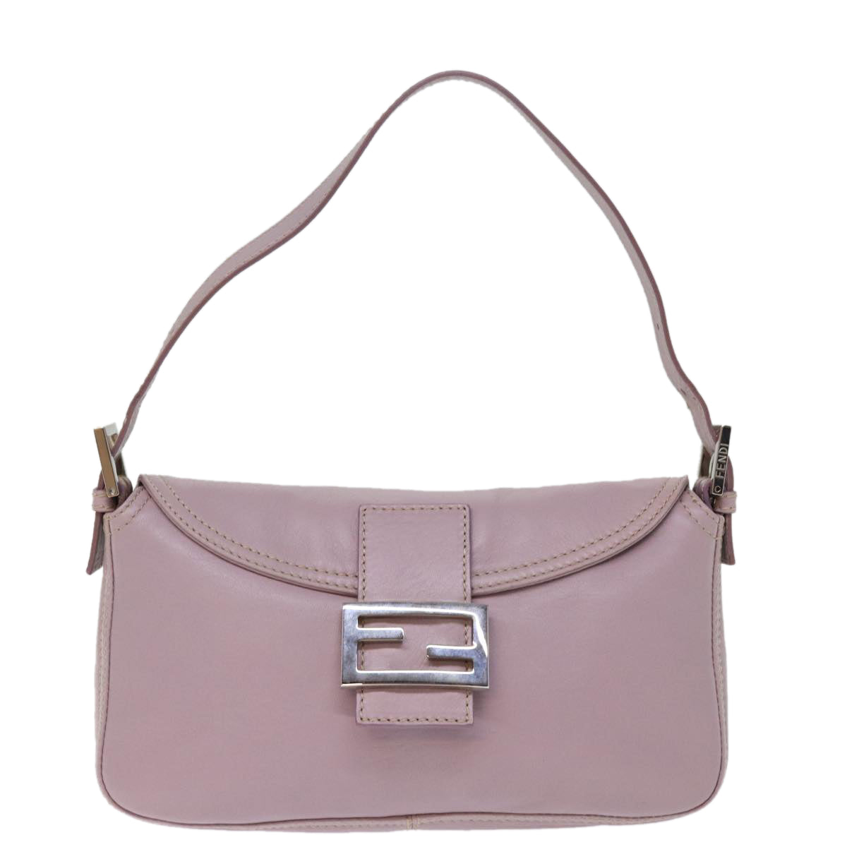 FENDI Mamma Baguette Shoulder Bag Leather Pinkyk12859A
