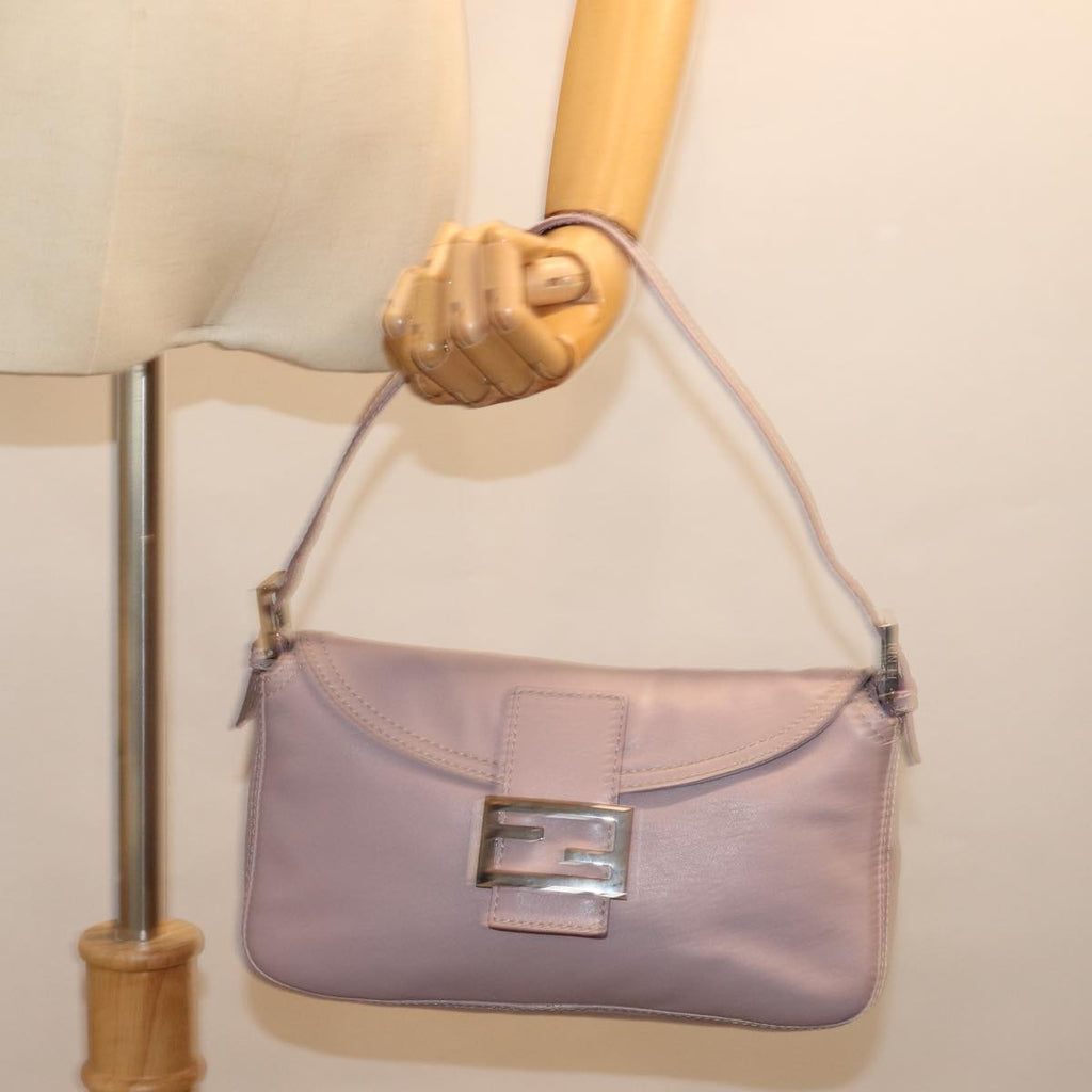 FENDI Mamma Baguette Shoulder Bag Leather Pinkyk12859A