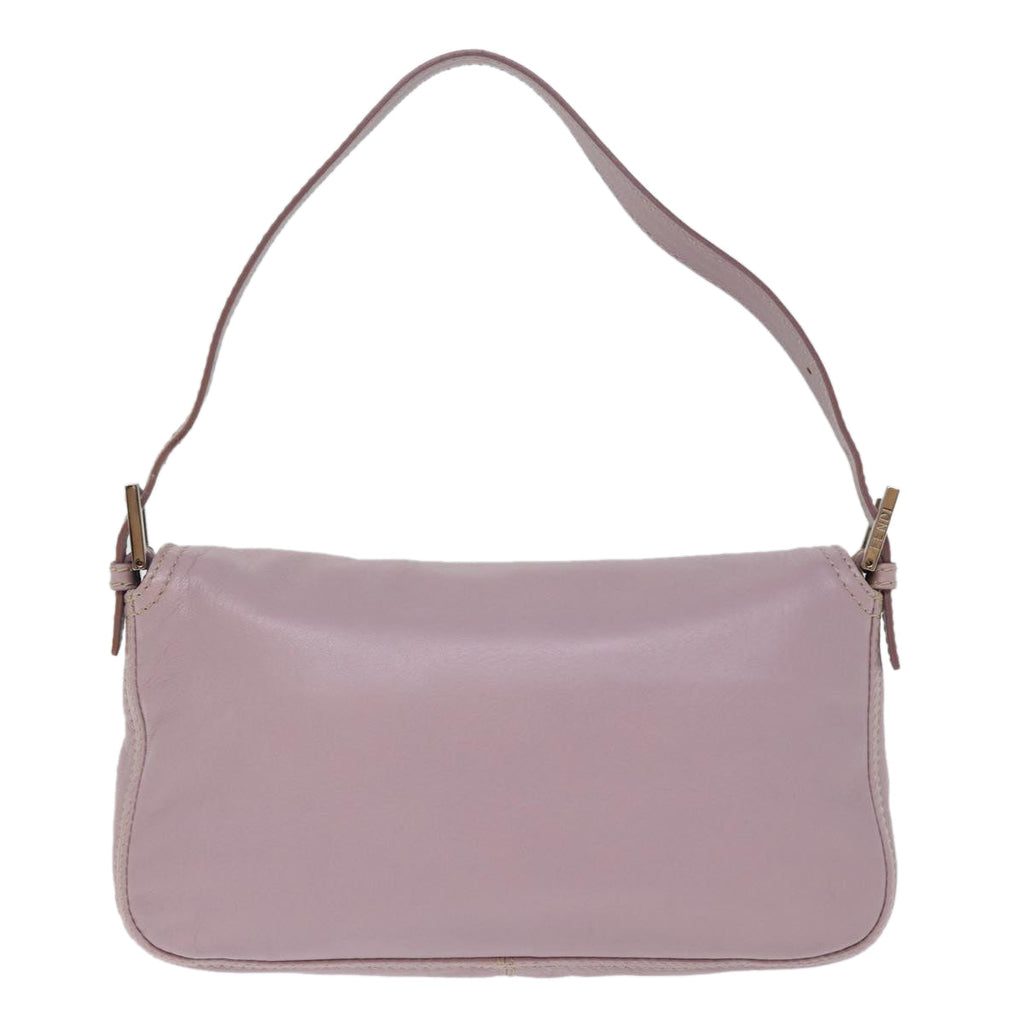 FENDI Mamma Baguette Shoulder Bag Leather Pinkyk12859A