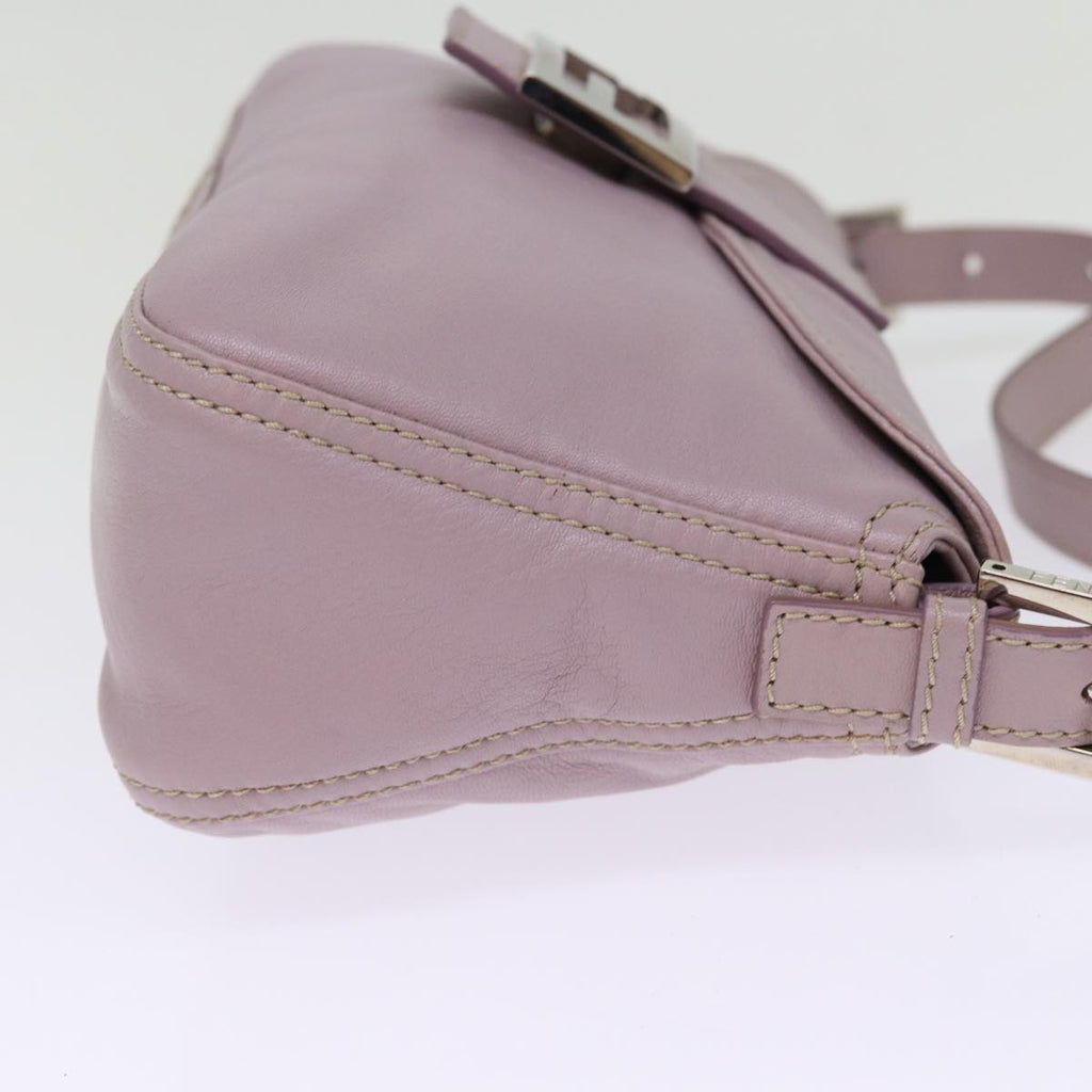 FENDI Mamma Baguette Shoulder Bag Leather Pinkyk12859A