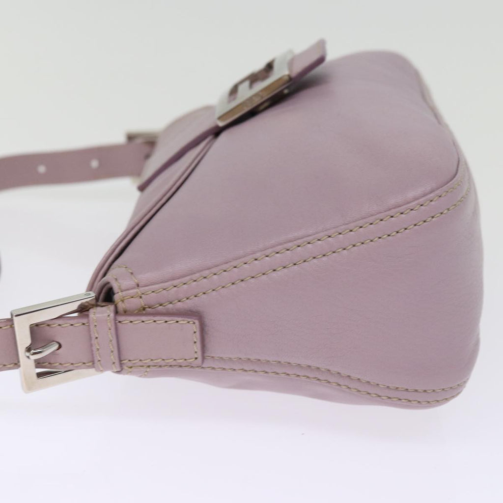 FENDI Mamma Baguette Shoulder Bag Leather Pinkyk12859A