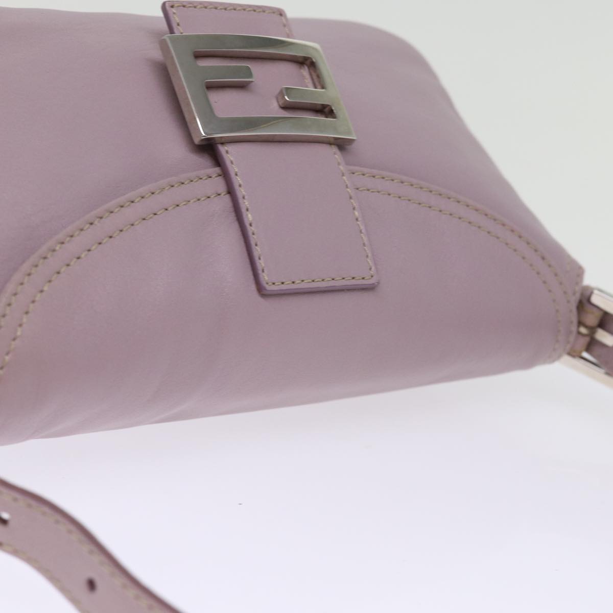 FENDI Mamma Baguette Shoulder Bag Leather Pinkyk12859A