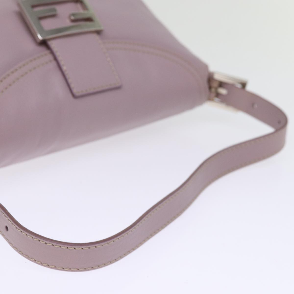 FENDI Mamma Baguette Shoulder Bag Leather Pinkyk12859A