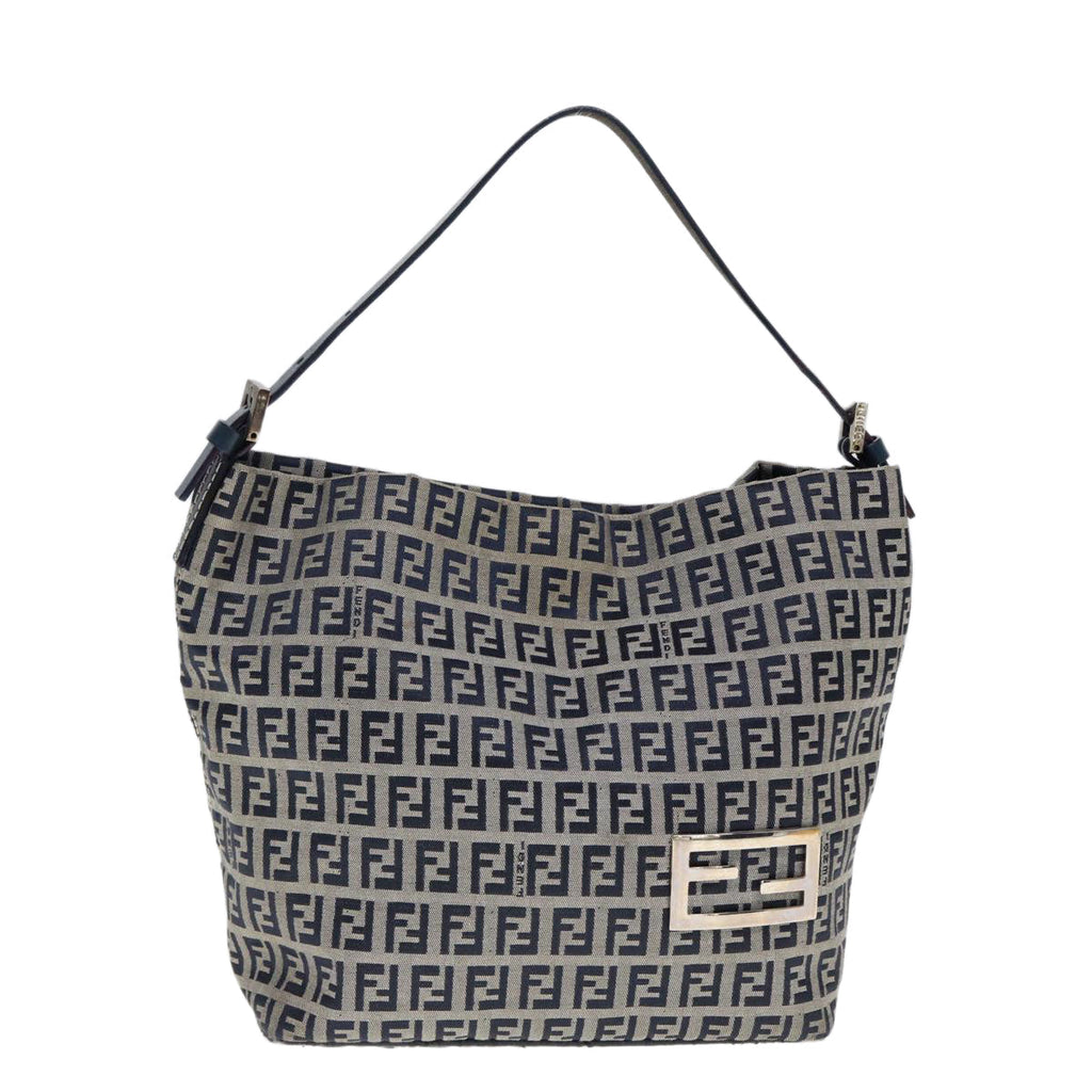 FENDI Zucchino Canvas Hand Bag Navyyk12887