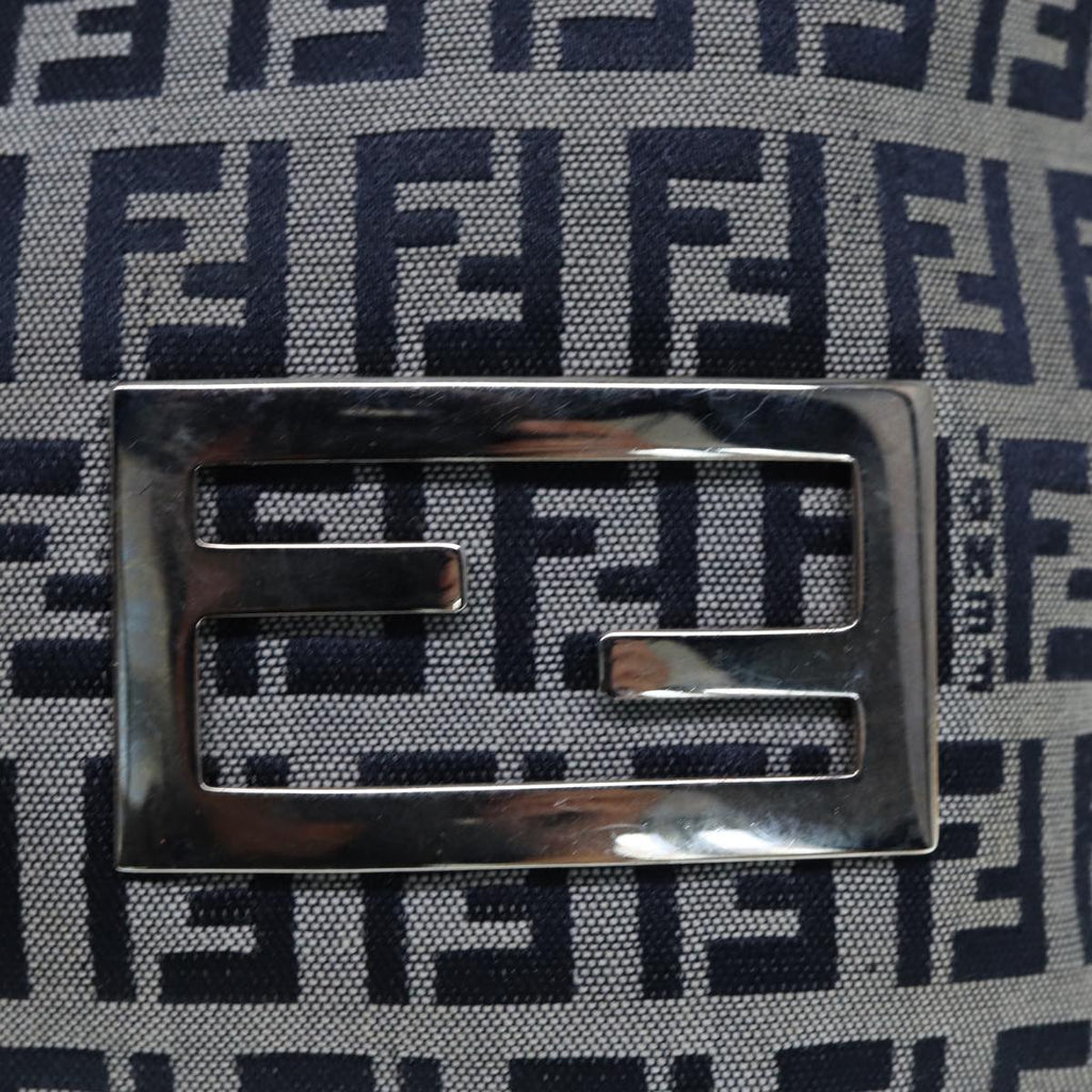 FENDI Zucchino Canvas Hand Bag Navyyk12887