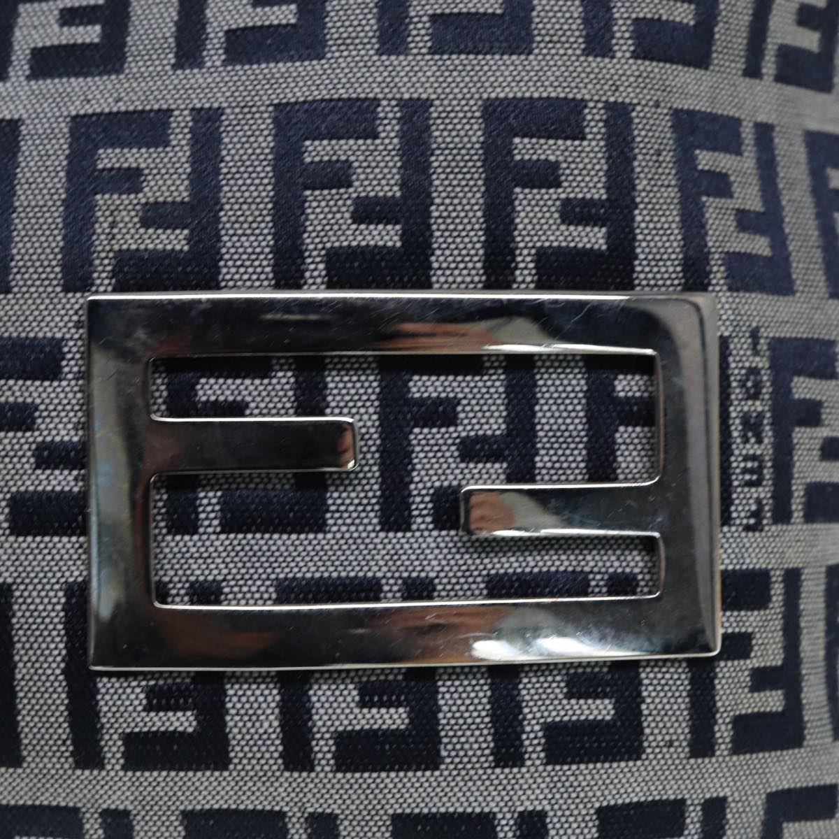 FENDI Zucchino Canvas Hand Bag Navyyk12887