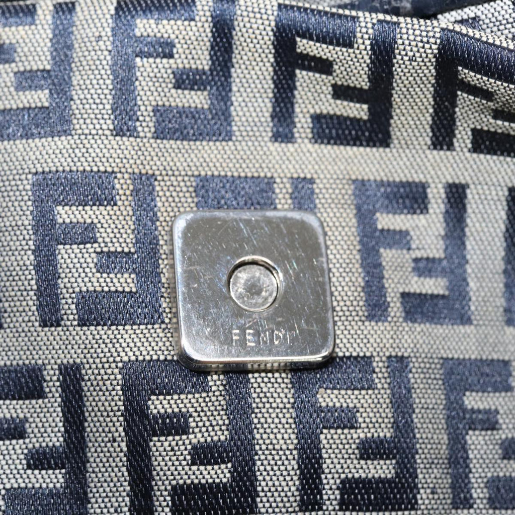 FENDI Zucchino Canvas Hand Bag Navyyk12887