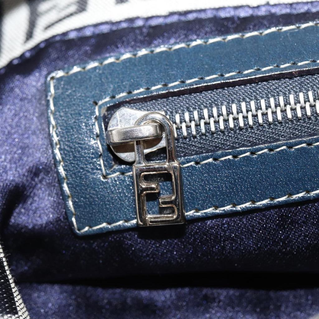 FENDI Zucchino Canvas Hand Bag Navyyk12887