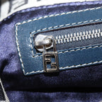 FENDI Zucchino Canvas Hand Bag Navyyk12887