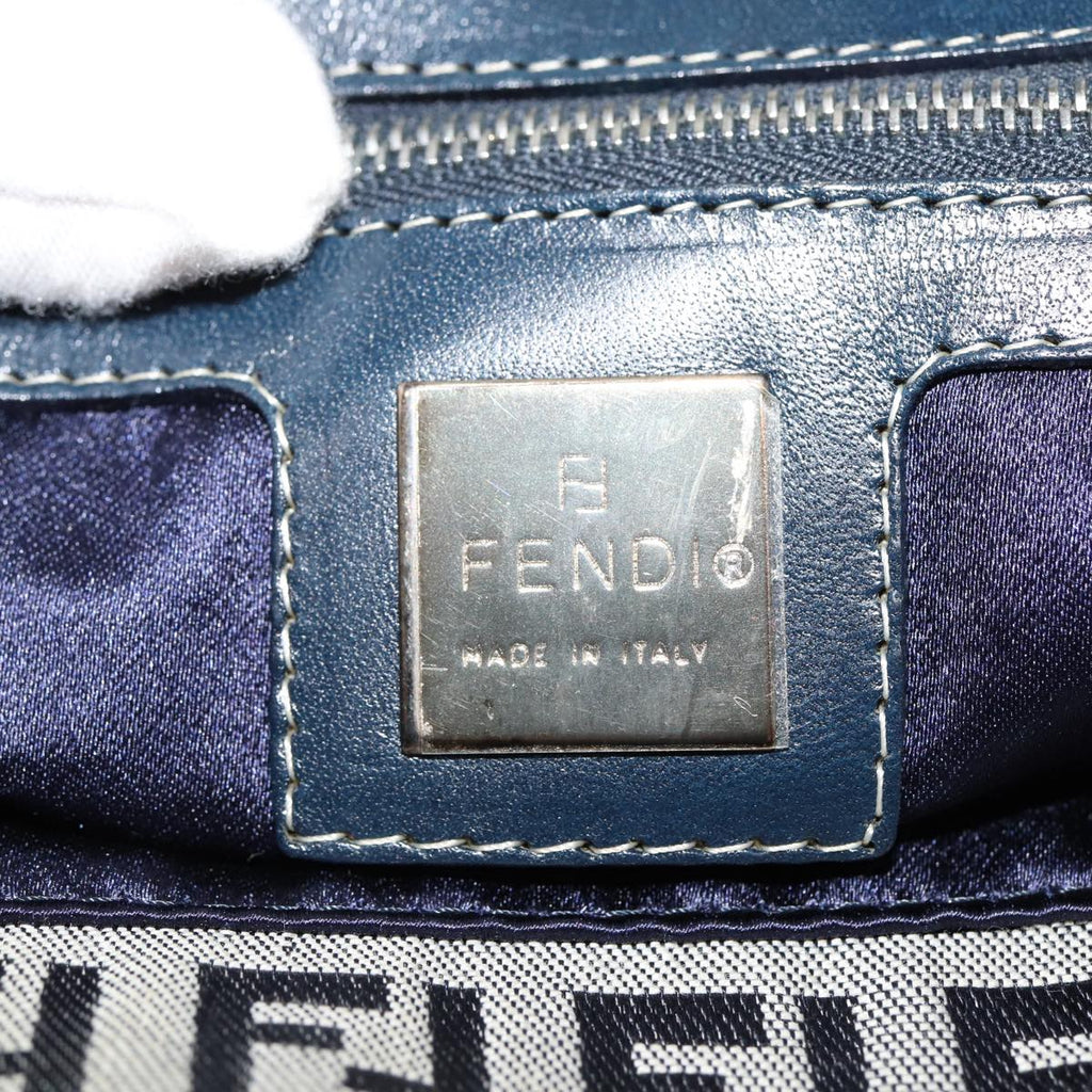 FENDI Zucchino Canvas Hand Bag Navyyk12887