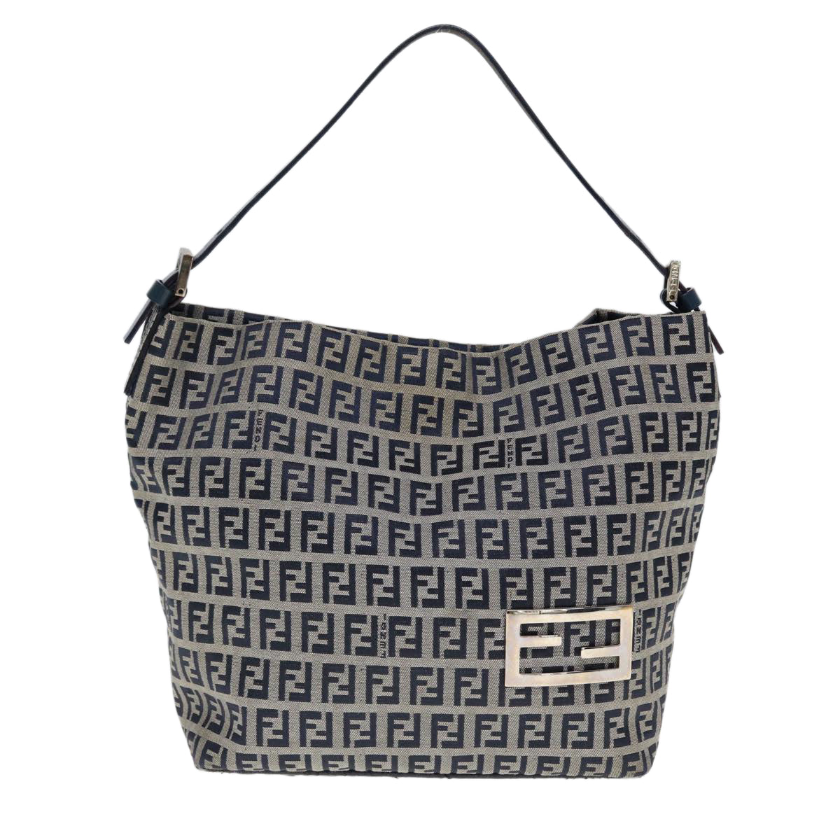 FENDI Zucchino Canvas Hand Bag Navyyk12887