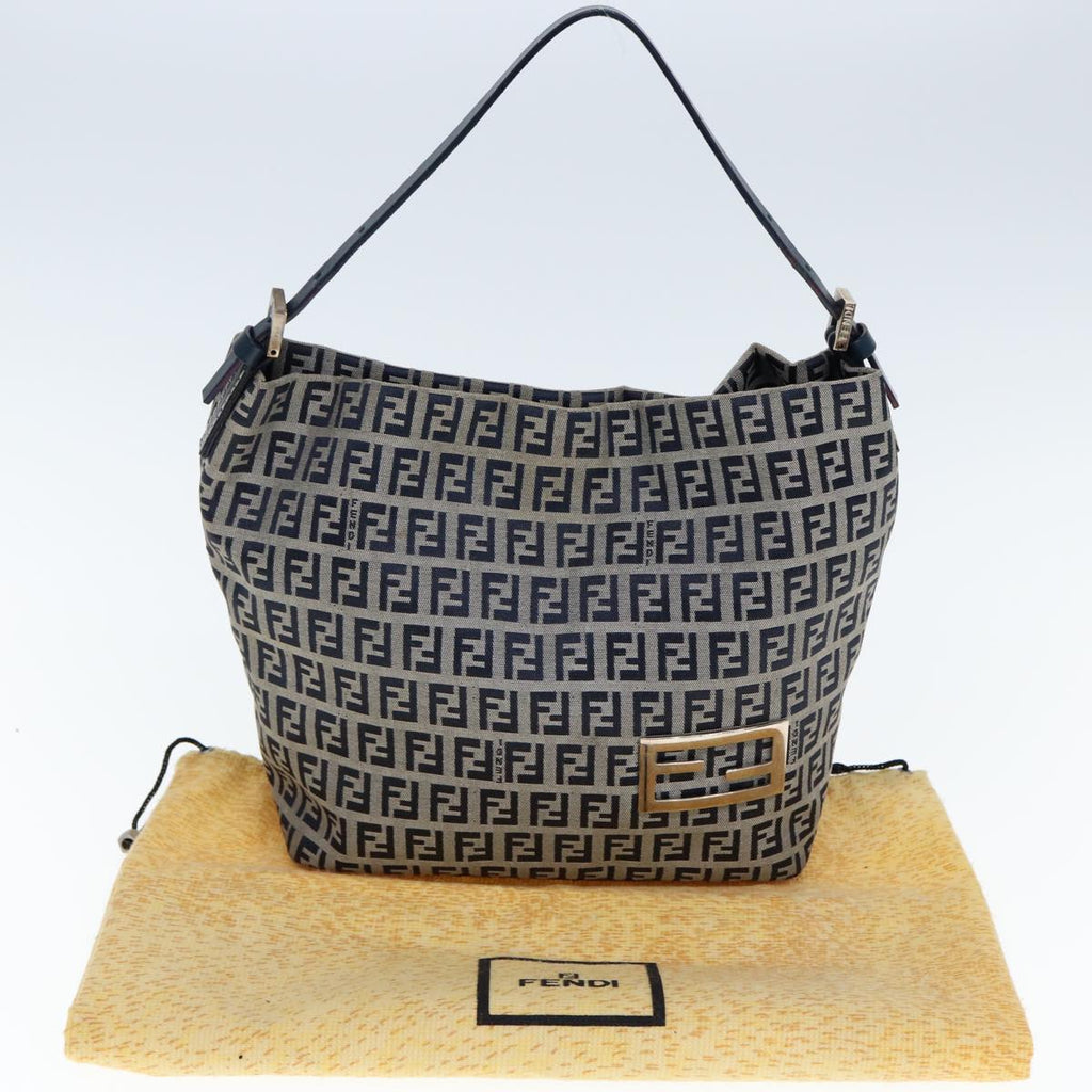 FENDI Zucchino Canvas Hand Bag Navyyk12887